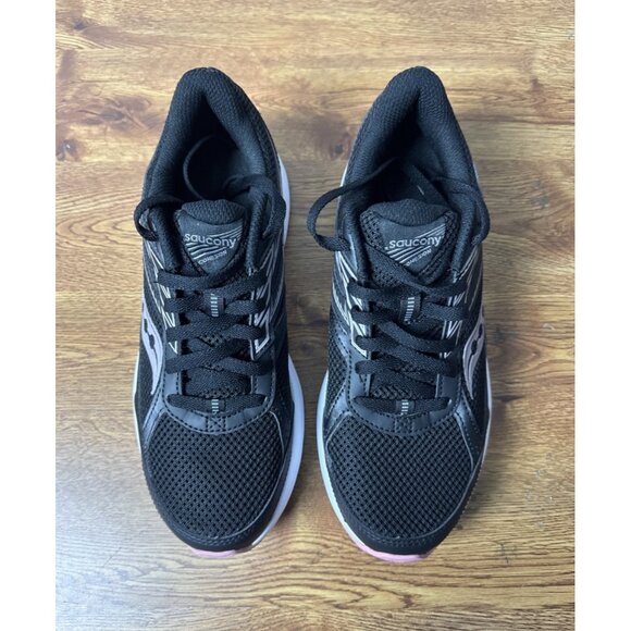 Saucony Cohesion 14 Black/Pink Athletic Running Shoes Sneakers Women's Size 9.5 - Picture 2 of 7